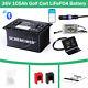 36v 105ah Golf Cart Lithium Lifepo4 Battery Club Car 200a Bms 15000+ Deep Cycle