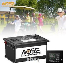 36V 105Ah LiFePO4 Golf Cart Battery 200A BMS 15000+ Cycle +Monitor+ 20A Charger