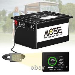 36V 105Ah LiFePO4 Golf Cart Battery 200A BMS 15000+ Cycle +Monitor+ 20A Charger