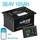36v 105ah Lifepo4 Golf Cart Battery Kit With 20a Charger + Touch Monitor + App
