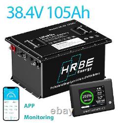 36V 105Ah LiFePO4 Golf Cart Battery kit with 20A charger + Touch Monitor + APP