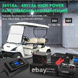 36V 18A 48V 13A Lead Lithium Lifepo4 Battery Charger for EZGO TXT RXV Golf Cart