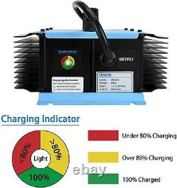 36V 18A Golf Cart Battery Charger for EZGO TXT Medalist, Powerwise Style D-Plug