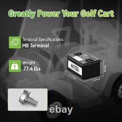 36V/48V 105Ah Golf cart LiFePO4 Lithium Battery 200Amp BMS 15000+ Deep Cycle