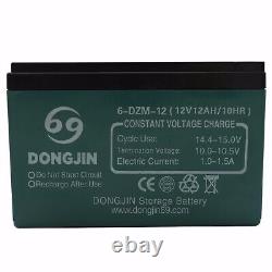 36V Power Charger+3x 12V 12AH 6-DZM-12 SLA Battery For Golf Cart E-Bike Go Kart