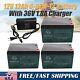 3pcs 12v 12ah 6-dzm-12 Battery & 36v Charger For Atv E-bike Go Kart Golf Cart