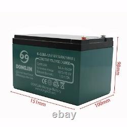 3Pcs 12V 12AH 6-DZM-12 Battery for Electric Golf Cart Quad Buggy E Bike Razor