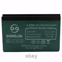 3Pcs 12V 12AH 6-DZM-12 Battery for Electric Golf Cart Quad Buggy E Bike Razor