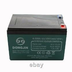 3Pcs 12V 12AH 6-DZM-12 Battery for Electric Golf Cart Quad Buggy E Bike Razor