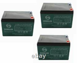 3X 6-DZM-12 12Ah Motorcycle Battery for Electric ATV Scooter Go Kart Golf Cart