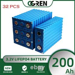 3.2V 200AH 32PCS Lifepo4 Battery Pack Lithum Iron Phosphate 24V 36V 48V Batterys