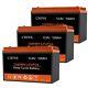 3 Pack 12v 100ah Lifepo4 Battery, Perfect For 36v Golf Cart, Trolling Moter Etc