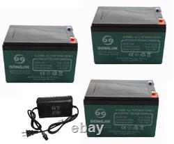 3pc 6-DZM-12 12V 12Ah Battery Charger for Electric Mobility Go Kart Golf Cart US