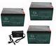 3pc 6-dzm-12 12v 12ah Battery Charger For Electric Mobility Go Kart Golf Cart Us