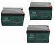 3x 12v 12ah 6-dzm-12 Battery For Scooter Go Kart Atv Quad Bike Golf Cart Buggy