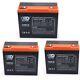 3x 12v 24ah 6-dzm-20 Battery Electric Go Kart E Bike Mobility Scooter Golf Cart
