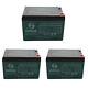 3x 6dzm12 12v 12ah Battery Electric Bicycle Motocross Scooter Go Kart Golf Cart