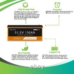 48V 100AH 51.2V 110Ah Lithium Battery, 5632WH, Golf Cart RV Bluetooth Battery