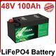 48v 100ah Lifepo4 Battery Pack With 16s 100a Bms Battery For Rv Boat Golf Cart