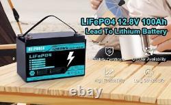 48V 100Ah 1280Wh LiFePO4 Lithium Battery Deep Cycle BMS For RV Marine Golf Cart
