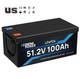 48v 100ah Club Car Lithium Battery Golf Cart Lifepo4 100a Bms 10000 Deep Cycle