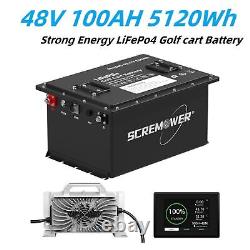 48V 100Ah Club Car Lithium Battery Golf cart LiFePO4 200A BMS 15000 Deep Cycle
