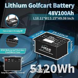 48V 100Ah Club Car Lithium Battery Golf cart LiFePO4 200A BMS 15000+ Deep Cycle