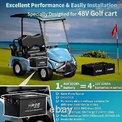 48V 100Ah Club Car Lithium Battery Golf cart LiFePO4 200A BMS 15000+ Deep Cycle