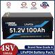 48v 100ah Golf Cart Battery Lithium Lifepo4 Deep Cycle Bms For Solar Rv Outdoor