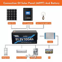 48V 100Ah Golf Cart Battery Lithium LiFePO4 Deep Cycle BMS for Solar RV Outdoor