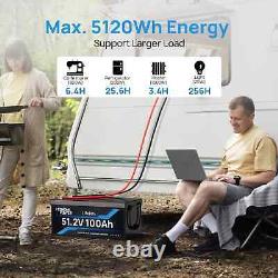 48V 100Ah Golf Cart Battery Lithium LiFePO4 Deep Cycle BMS for Solar RV Outdoor