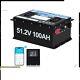 48v 100ah Lifepo4 Golf Cart Battery Metal Case Bluetooth Monitor Club Car Rv