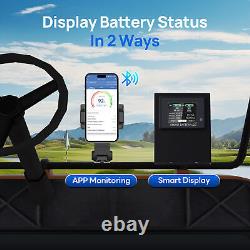 48V 100Ah LiFePO4 Golf Cart Battery Metal Case Bluetooth Monitor Club Car RV