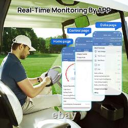 48V 100Ah LiFePO4 Golf Cart Battery Metal Case Bluetooth Monitor Club Car RV