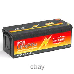 48V 100Ah LiFePO4 Lithium Battery 15000+ Deep Cycle 200A BMS Golf Cart RV Solar