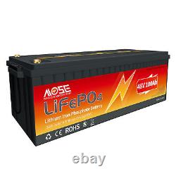48V 100Ah LiFePO4 Lithium Battery 15000+ Deep Cycle 200A BMS Golf Cart RV Solar