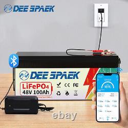 48V 100Ah LiFePO4 Lithium Battery 200A BMS 10000+Cycles Trolling Motor Golf Cart