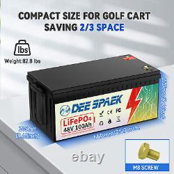 48V 100Ah LiFePO4 Lithium Battery 200A BMS 10000+Cycles Trolling Motor Golf Cart