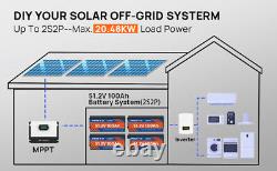 48V 100Ah LiFePO4 Lithium Battery Deep Cycle BMS for RV Golf Cart Solar System