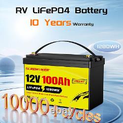48V 100Ah LiFePO4 Lithium Bluetooth Golf Cart Battery Solar RV (4Pack 12V100Ah)