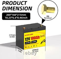 48V 100Ah LiFePO4 Lithium Golf Cart Battery Deep Cycle Solar RV (4Pack 12V100Ah)