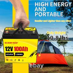 48V 100Ah LiFePO4 Lithium Golf Cart Battery Deep Cycle Solar RV (4Pack 12V100Ah)
