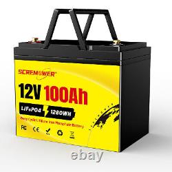 48V 100Ah LiFePO4 Lithium Golf Cart Battery Deep Cycle Solar RV (4Pack 12V100Ah)