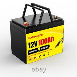 48V 100Ah LiFePO4 Lithium Golf Cart Battery Deep Cycle Solar RV (4Pack 12V100Ah)