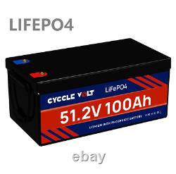 48V 100Ah Lifepo4 Lithium Battery Solar 150A BMS Boat Golf Cart VAN