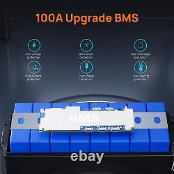 48V 100Ah Lifepo4 Lithium Battery Solar 150A BMS Boat Golf Cart VAN