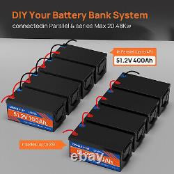 48V 100Ah Lifepo4 Lithium Battery Solar 150A BMS Boat Golf Cart VAN