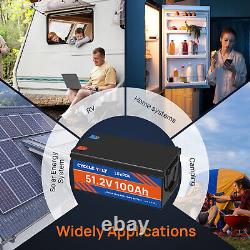48V 100Ah Lifepo4 Lithium Battery Solar 150A BMS Boat Golf Cart VAN