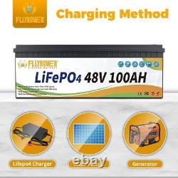 48V 100Ah Lithium Battery Golf cart LiFePO4 100A BMS 15000+ Deep Cycle Solar