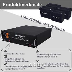 48V 100Ah Lithium Battery Golf cart LiFePO4 100A BMS 15000+ Deep Cycle Solar